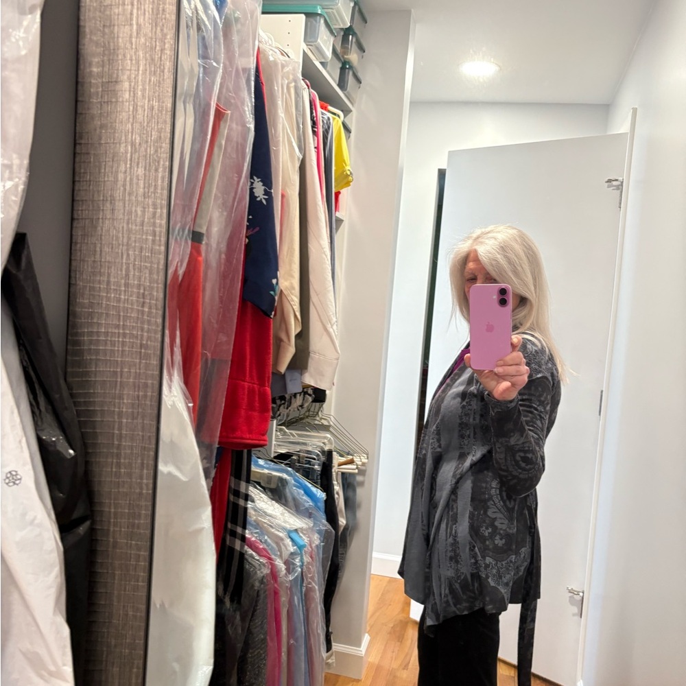 Women's Gray  & Black Patterned tunic